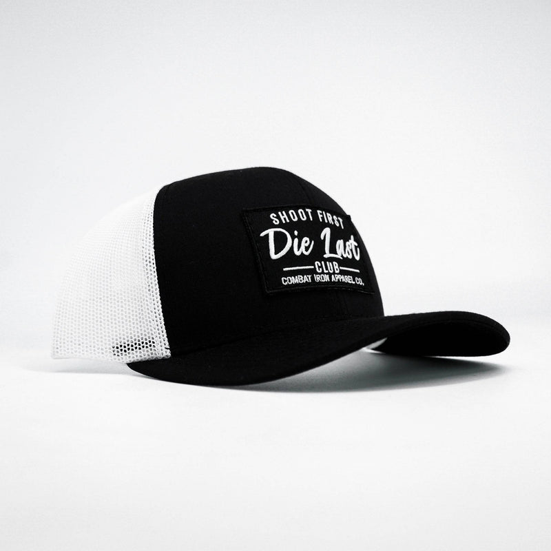 Load image into Gallery viewer, Shoot First. Die Last. Club Patch Snapback
