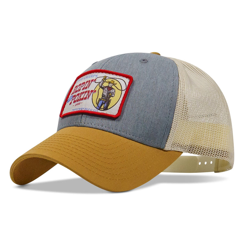 Load image into Gallery viewer, Ropin&#39; and Pokin&#39; Dirty Cowboys Patch SnapBack Hat
