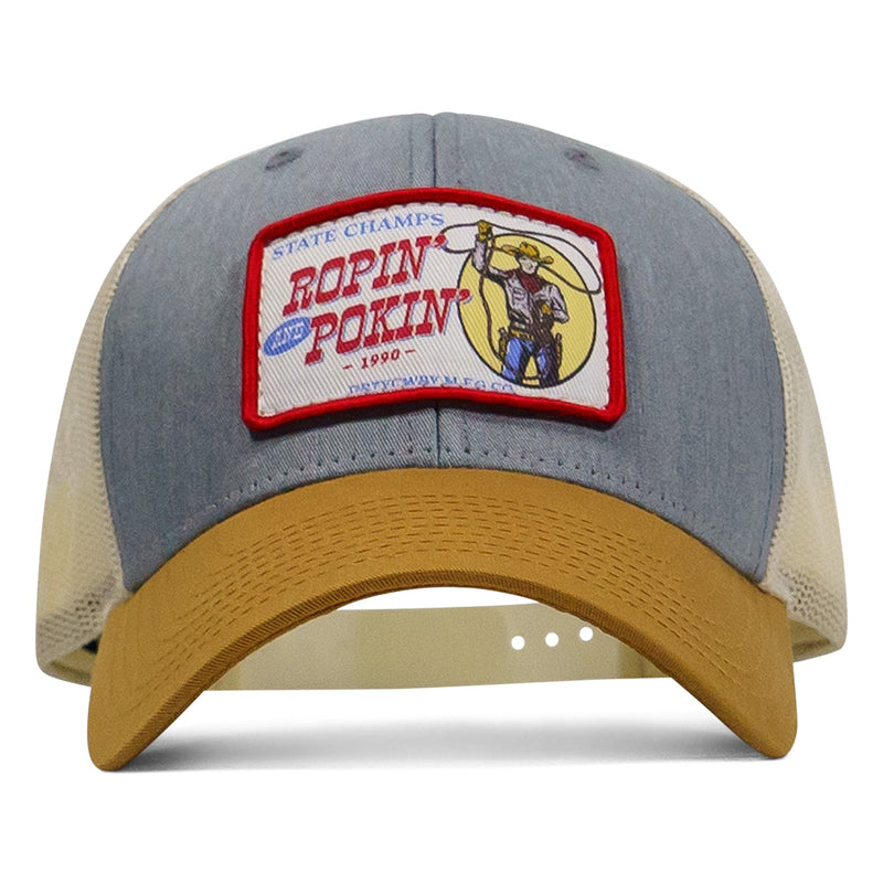 Load image into Gallery viewer, Ropin&#39; and Pokin&#39; Dirty Cowboys Patch SnapBack Hat
