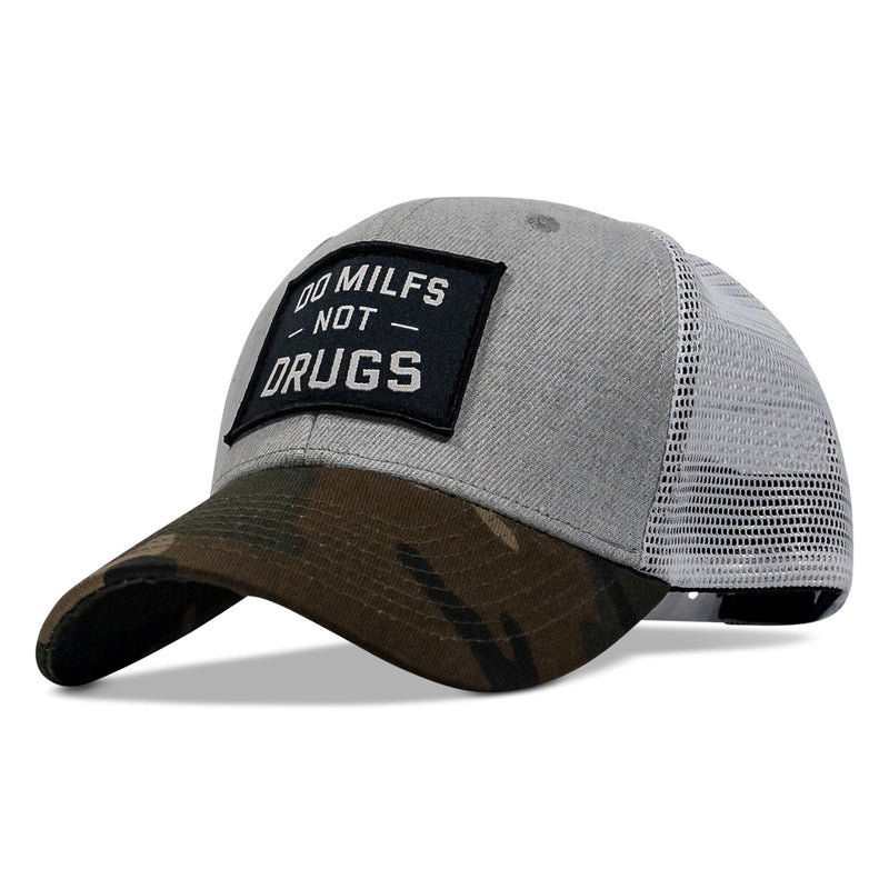 Load image into Gallery viewer, Do Milfs. Not Drugs. Patch Snapback HAT
