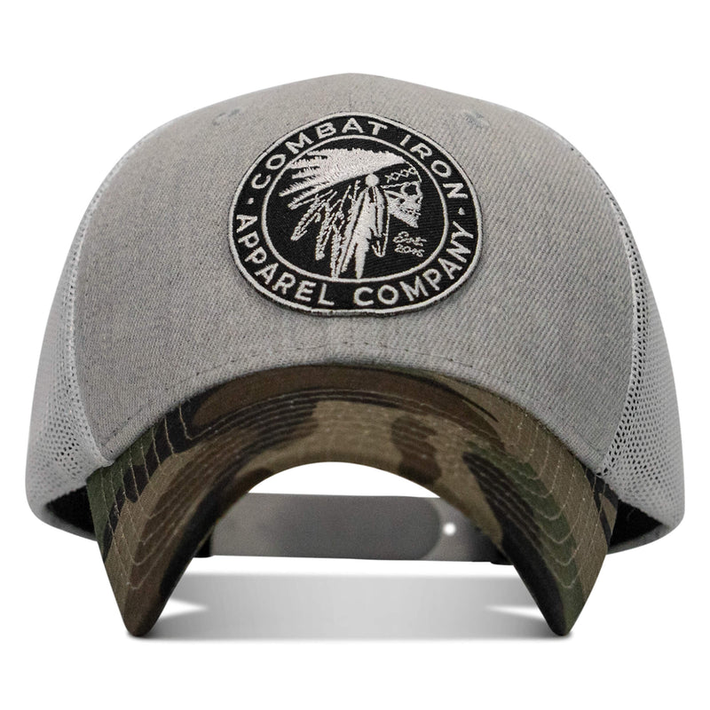 Load image into Gallery viewer, Indian Chief Skull Patch Snapback
