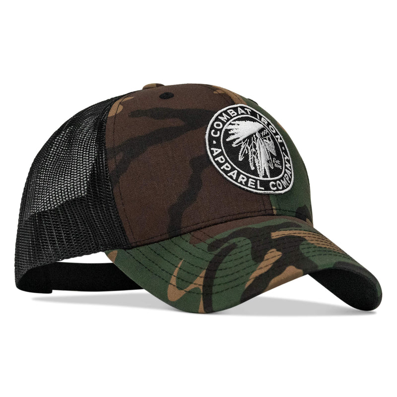 Load image into Gallery viewer, Indian Chief Skull Patch Snapback
