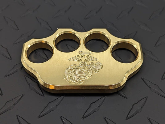 Milspin 3/4lb Brass Knuckle Marine Corps EGA Solid Brass Paperweight