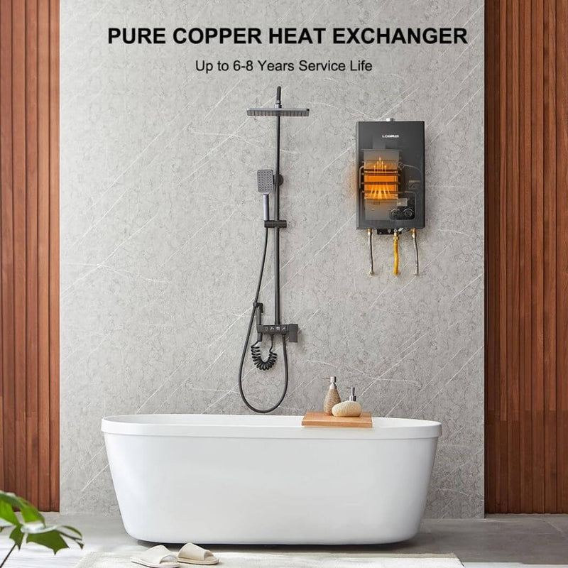 Load image into Gallery viewer, Camplux Tankless Instant Hot Water Heater 2.64 GPM | Black
