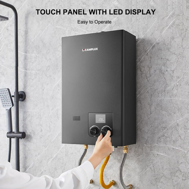 Load image into Gallery viewer, Camplux Tankless Instant Hot Water Heater 2.64 GPM | Black
