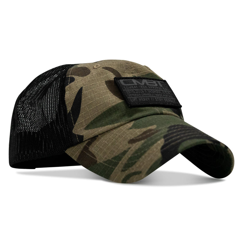Load image into Gallery viewer, Original Subdued CMBT  Patch Tactical Ripstop Mesh Snapback Hat
