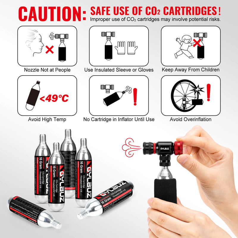 Load image into Gallery viewer, CO2 Inflator Set (with 6×16g Cartridges)

