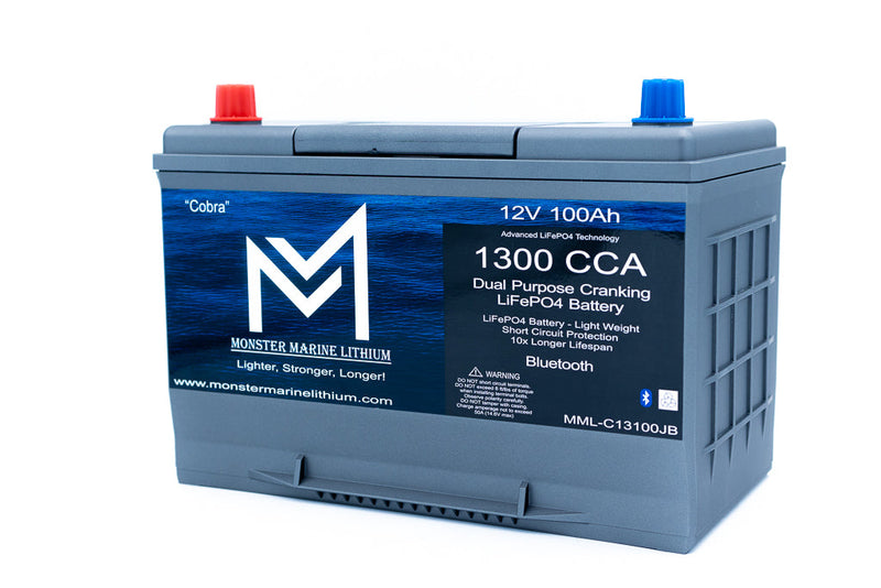 Load image into Gallery viewer, 1300CCA 100Ah Dual Purpose Cranking Lithium “Cobra” - Bluetooth - MML-C12V13JB

