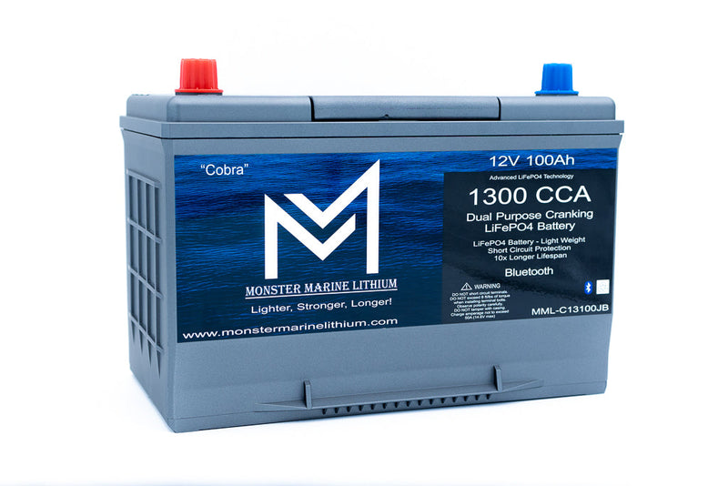 Load image into Gallery viewer, 1300CCA 100Ah Dual Purpose Cranking Lithium “Cobra” - Bluetooth - MML-C12V13JB
