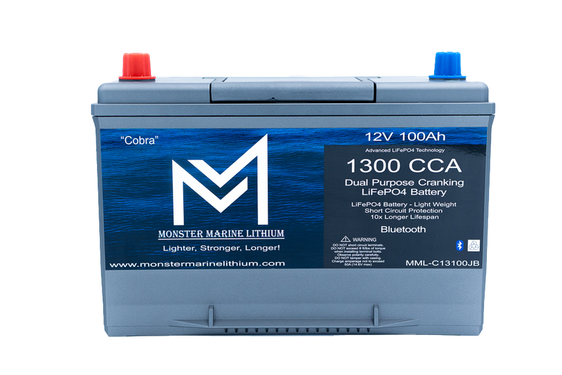 Load image into Gallery viewer, 1300CCA 100Ah Dual Purpose Cranking Lithium “Cobra” - Bluetooth - MML-C12V13JB
