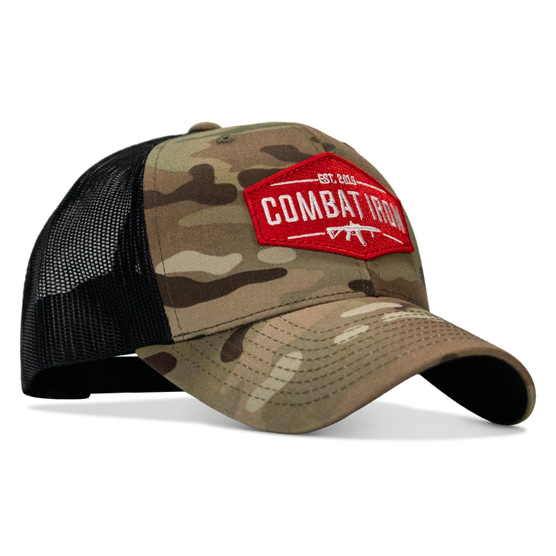 Load image into Gallery viewer, Original AR Red Patch Mid-Profile Mesh Snapback Hat
