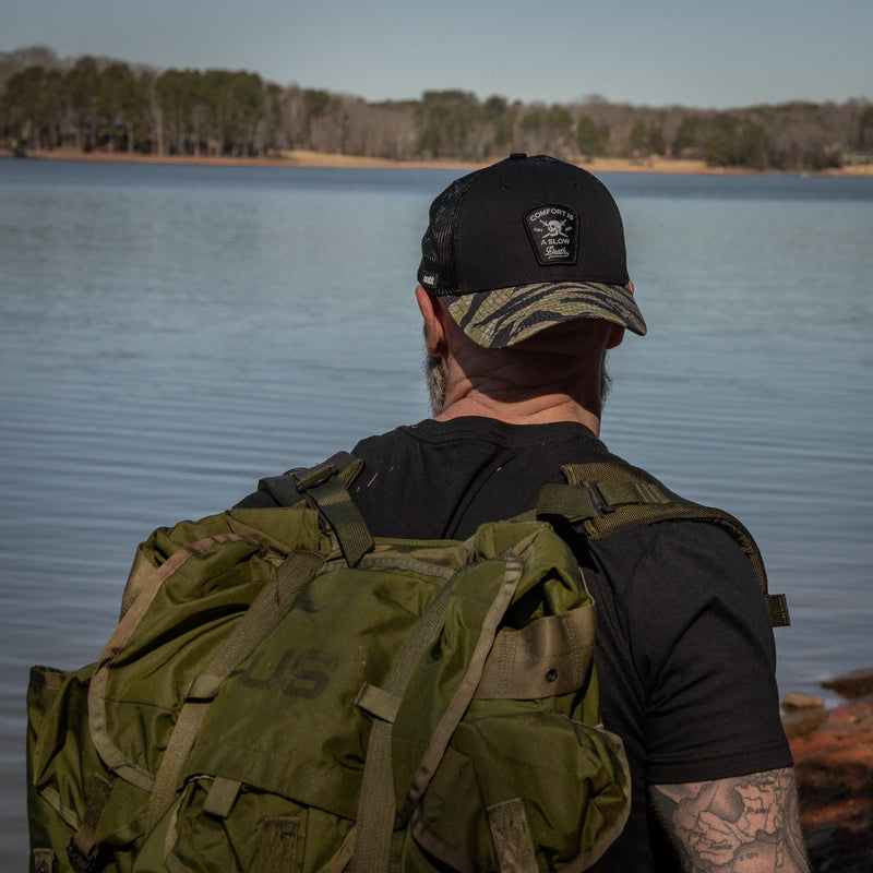 Load image into Gallery viewer, Comfort Is A Slow Death Patch Original Ripstop Snapback Hat
