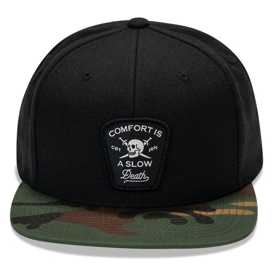 Comfort Is A Slow Death Patch Flatbill Snapback Hat