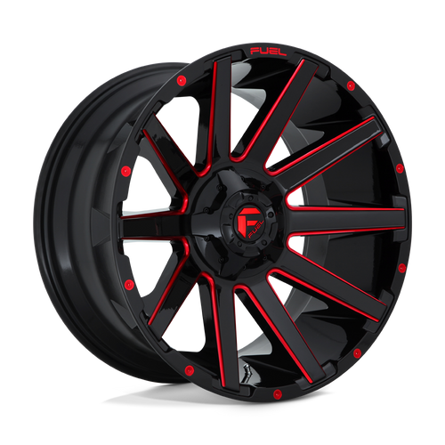 Fuel 1 Pc D643 Contra Gloss Black Red Tinted Clear