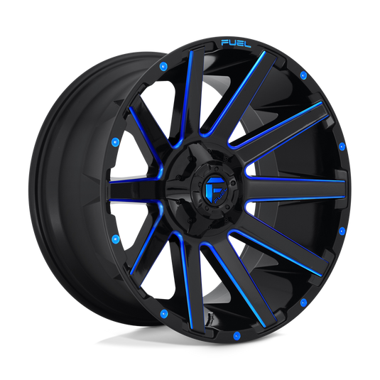 Fuel 1 Pc D644 Contra Gloss Black Blue Tinted Clear