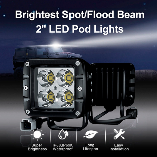 2" Heavy Duty 40w LED Spot Pattern Pod Light