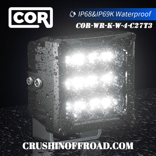 4"- Super Heavy Duty, 10,652 LM Diffusion LED Work Light
