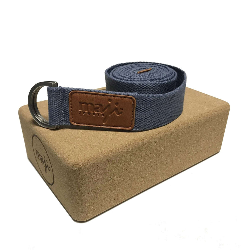 Load image into Gallery viewer, Cork Yoga Block &amp; Strap Combo
