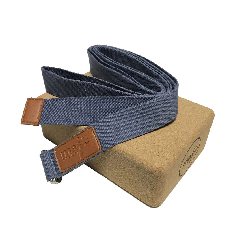 Load image into Gallery viewer, Cork Yoga Block &amp; Strap Combo
