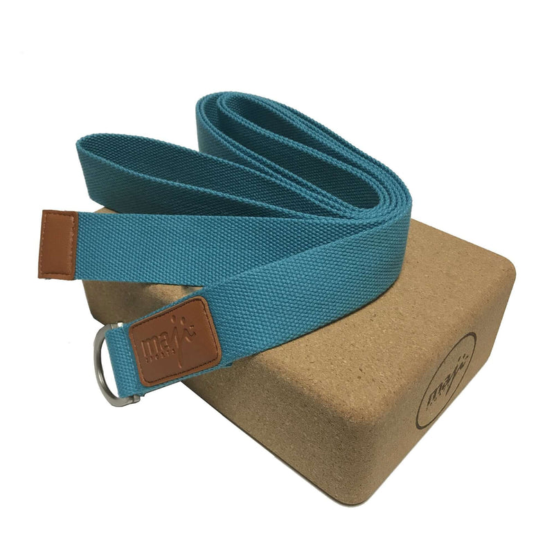 Load image into Gallery viewer, Cork Yoga Block &amp; Strap Combo
