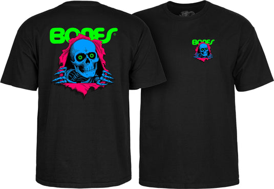 Powell Peralta Ripper T-Shirt - Blacklight Black