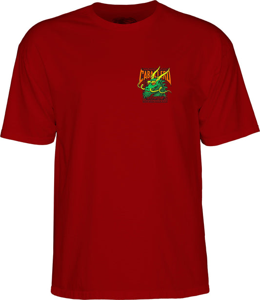 Powell Peralta Steve Caballero Street Dragon T-shirt - Garnet