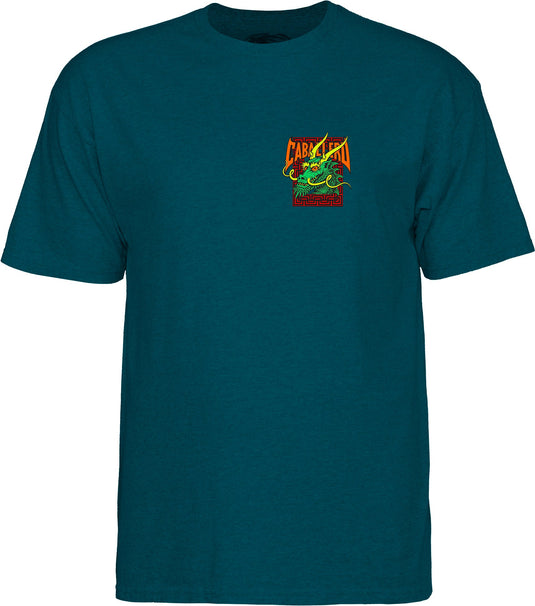 Powell Peralta Steve Caballero Street Dragon T-shirt - Midnight Teal