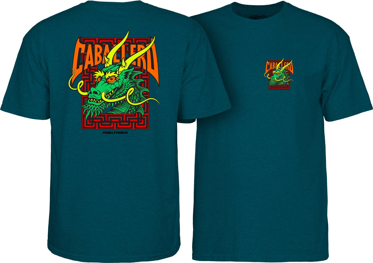 Powell Peralta Steve Caballero Street Dragon T-shirt - Midnight Teal