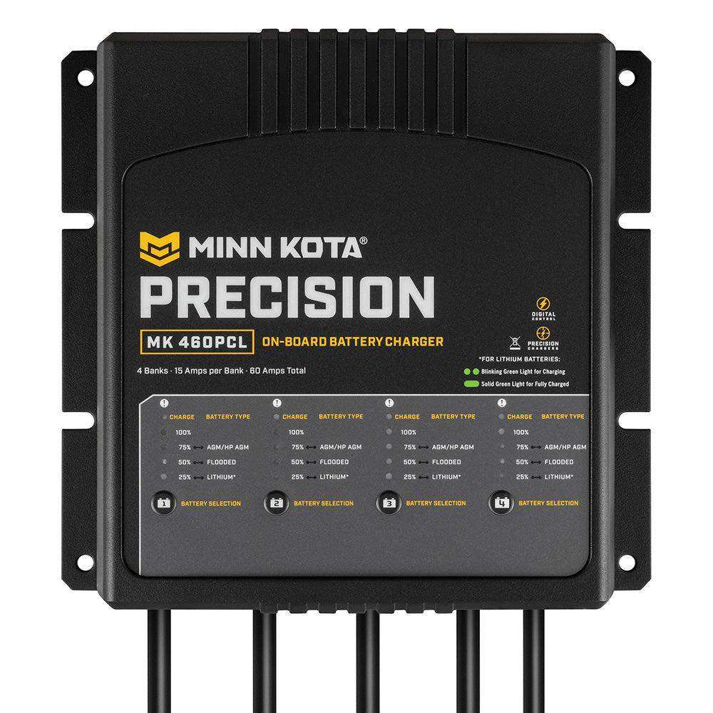 Minn Kota On-Board Precision Charger MK-460 PCL 4 Bank x 15 AMP LI Optimized Charger - Skoutley Outdoors LLC