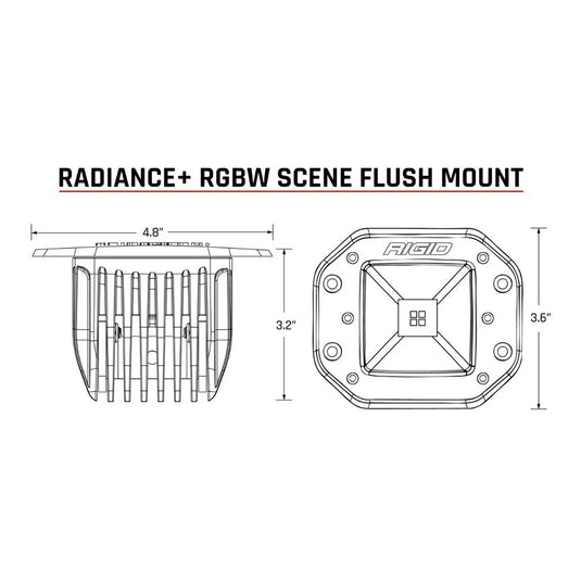 RIGID Industries Radiance Scene - RGBW - Flush Mount - Pair - Skoutley Outdoors LLC