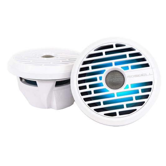 Roswell R1 7.7” Marine Speakers - White - 90W RMS & 180W Peak Power - Skoutley Outdoors LLC