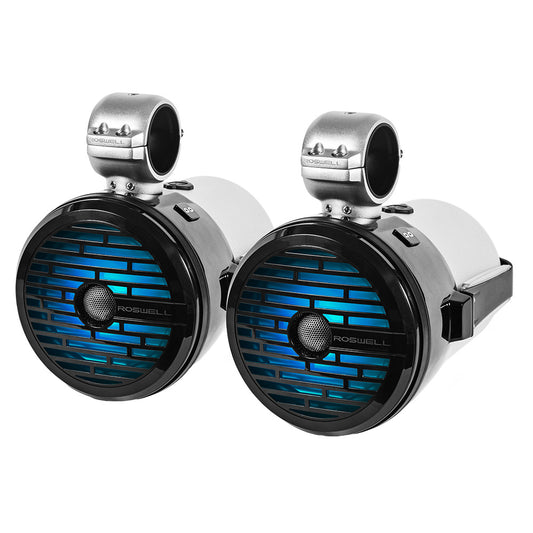 Roswell R1 8” Tower Speakers - Black - 100W RMS & 200W Peak Power - Skoutley Outdoors LLC