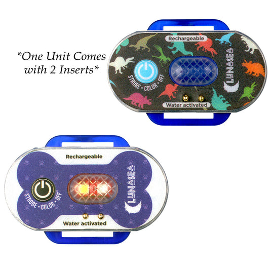 Lunasea Child/Pet Safety Water Activated Strobe Light - Blue Case, Blue Attention Light - Skoutley Outdoors LLC