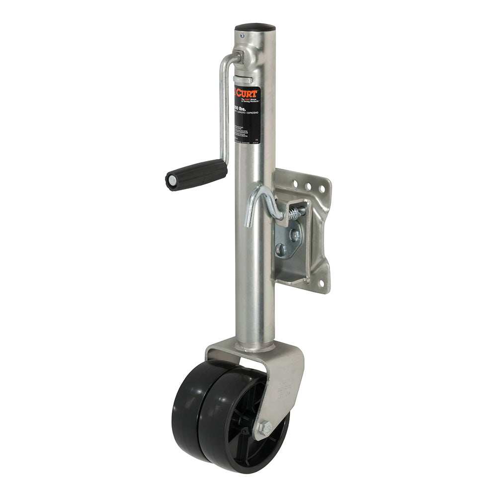 CURT Marine Jack w/Dual 6” Wheel - 1,500 lbs - Adjust Vertically 10" - Skoutley Outdoors LLC