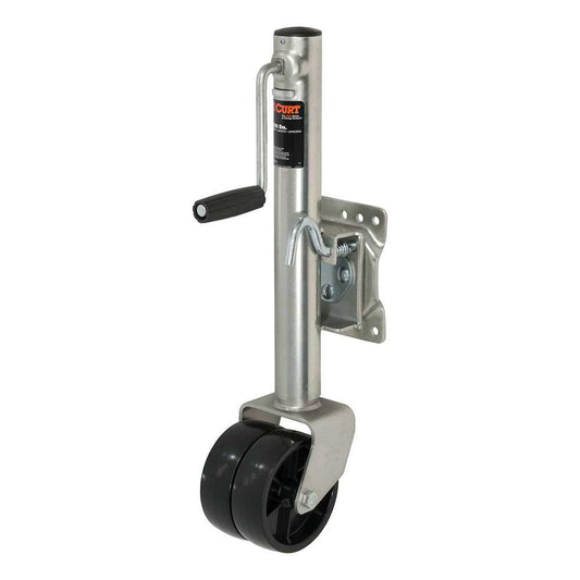 CURT Marine Jack w/Dual 6” Wheel - 1,500 lbs - Adjust Vertically 10" - Skoutley Outdoors LLC