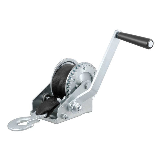 CURT Hand Crank 900 lb. Winch w/15' Strap & 6-1/2" Handle - Skoutley Outdoors LLC