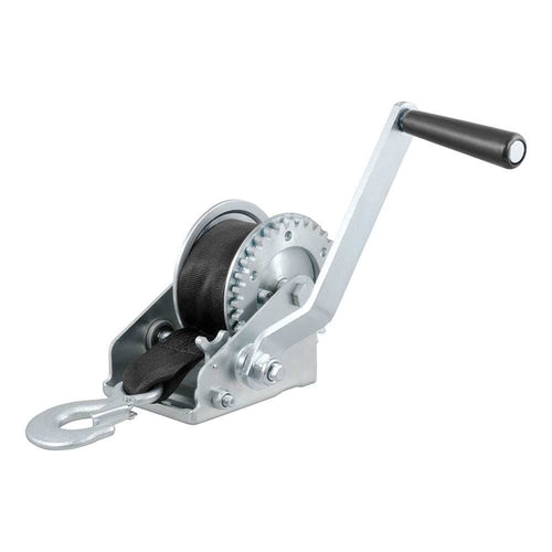 CURT Hand Crank 900 lb. Winch w/15' Strap & 6-1/2