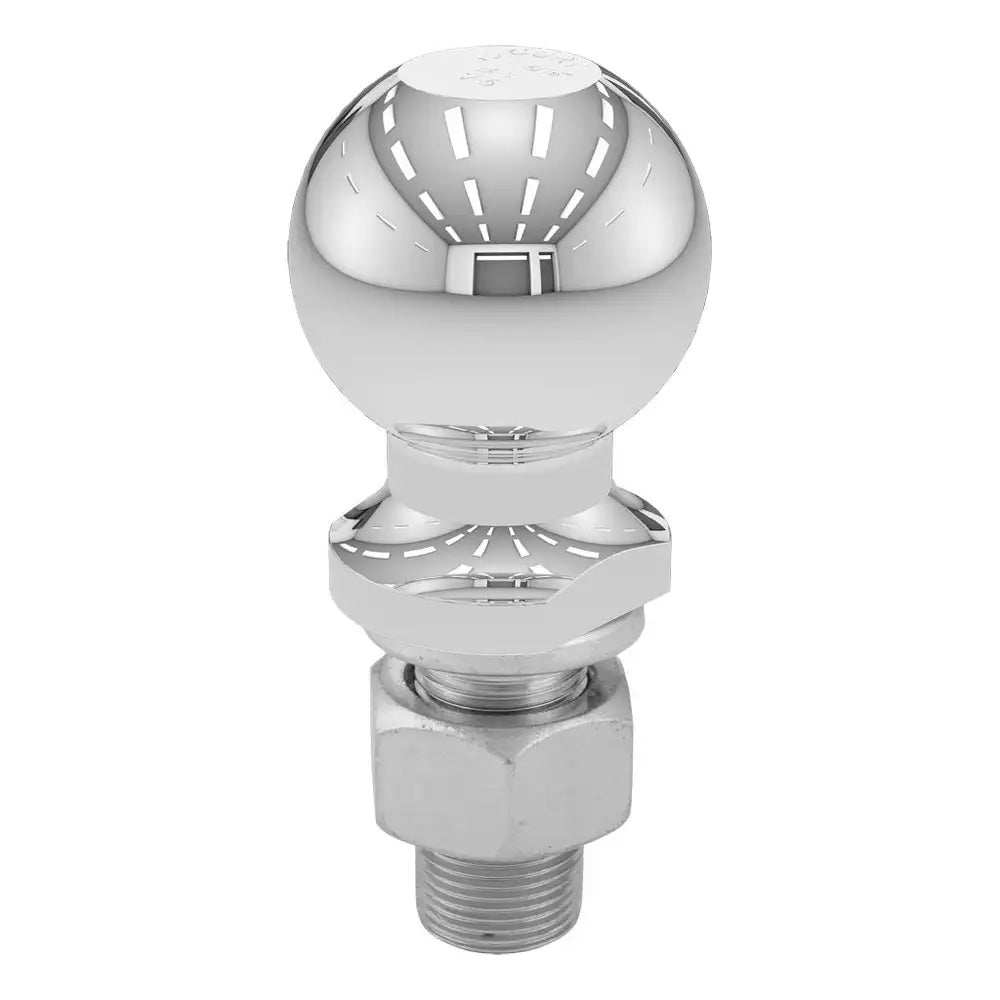CURT 2-5/16" Trailer Ball - 1" x 2-1/8" Shank - 7,500 lb. Capacity - Chrome - Skoutley Outdoors LLC