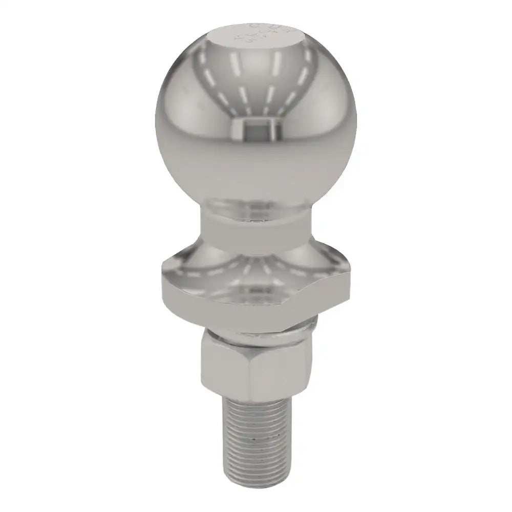 CURT 2" Trailer Ball - 3/4" x 2-1/8" Shank - 3,500 lb. - Stainless Steel - Skoutley Outdoors LLC