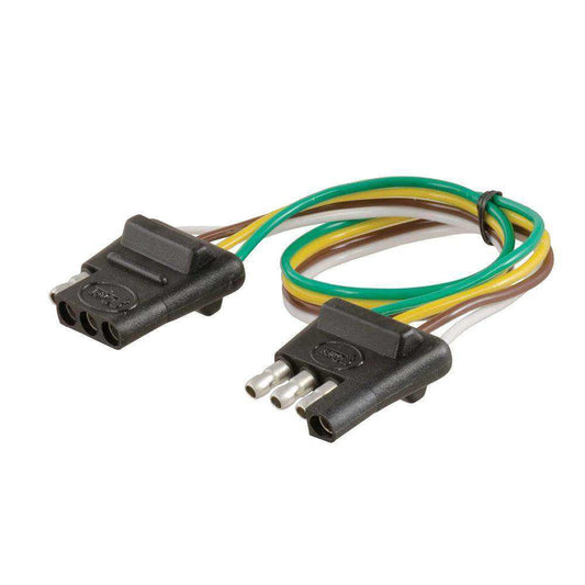 CURT 4-Way Flat Connector Plug & Socket w/12” Wires - Skoutley Outdoors LLC