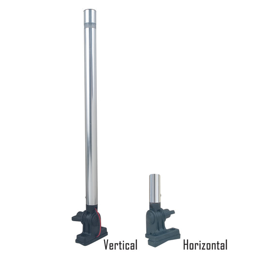 Perko 14" Folding Mount Pole Light - White All Round Light - Skoutley Outdoors LLC