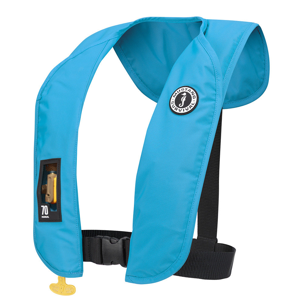 Mustang MIT 70 Manual Inflatable PFD - Azure (Blue) - Skoutley Outdoors LLC