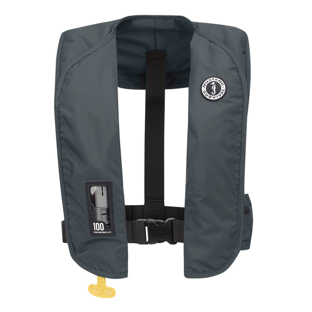 Mustang MIT 100 Convertible Inflatable PFD - Admiral Grey - Skoutley Outdoors LLC