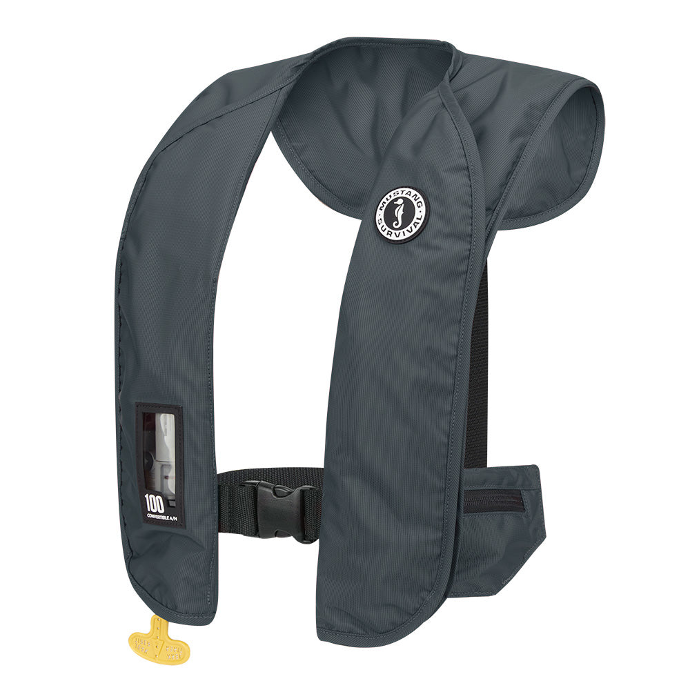 Mustang MIT 100 Convertible Inflatable PFD - Admiral Grey - Skoutley Outdoors LLC