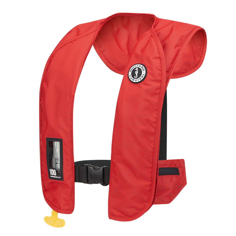Mustang MIT 100 Convertible Inflatable PFD - Red - Skoutley Outdoors LLC