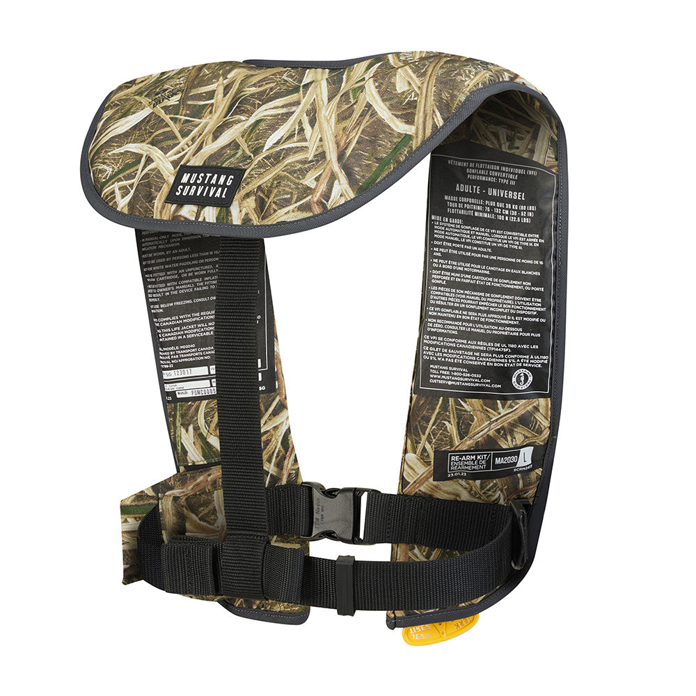 Mustang MIT 100 Convertible Inflatable PFD - Camo - Skoutley Outdoors LLC