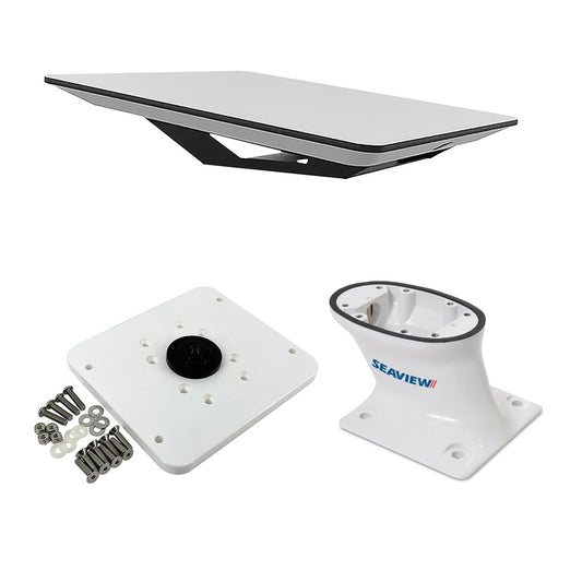 KVH Starlink Flat Panel Kit w/5" Seaview Pedestal Mount & ADASTLKA Starlink Top Plate - Skoutley Outdoors LLC