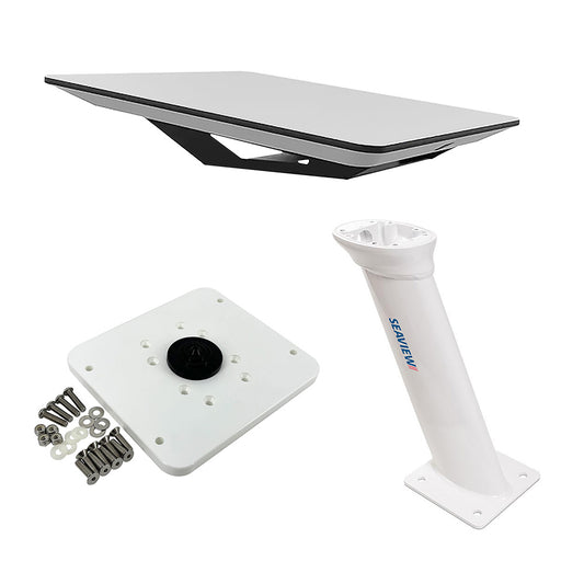 KVH Starlink Flat Panel Kit w/16" Seaview Pedestal Mount & ADASTLKA Starlink Top Plate - Skoutley Outdoors LLC