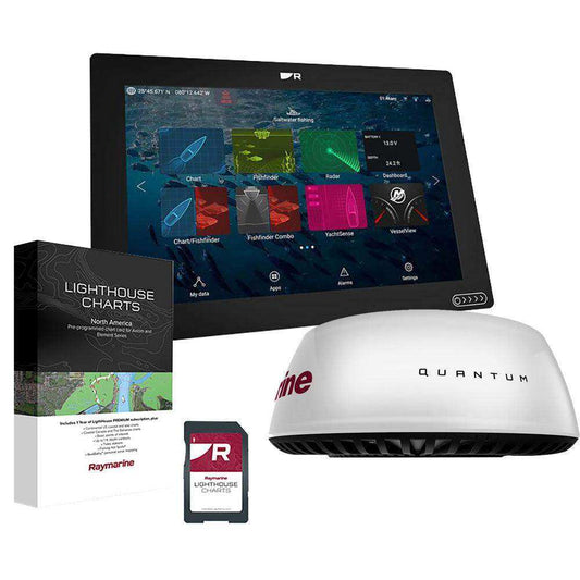 Raymarine Axiom+ 12 RV Chartplotter/Fishfinder w/Raymarine Quantum™ Q24C Radar Bundle - Skoutley Outdoors LLC
