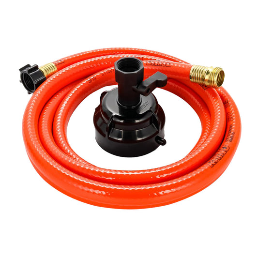 Camco RhinoFlex 10’ Clean Out Hose w/Rinser Cap - 5/8" Internal Diameter - Skoutley Outdoors LLC